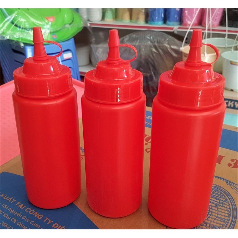 Lọ chai nhựa đựng tương ớt, tương cà 500ml