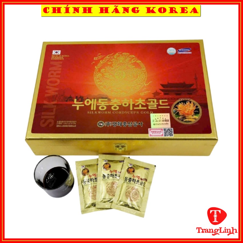 Premium Korean Cordyceps Goldking, Box of 60 Packs - Tranglinh