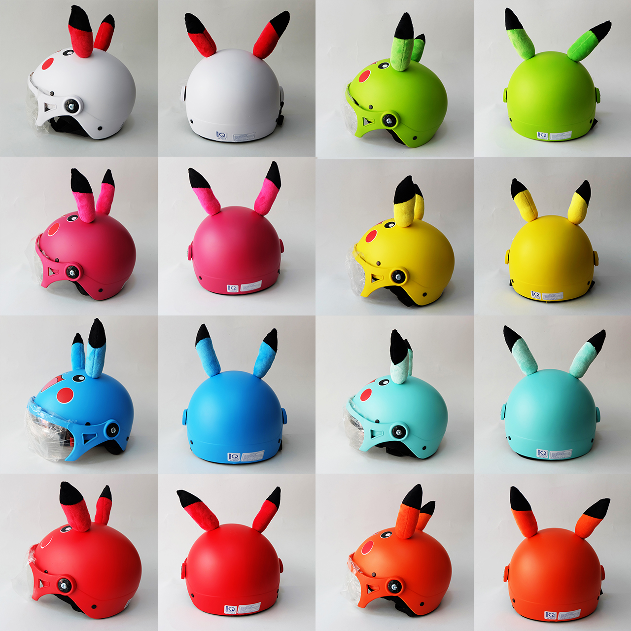 [HCM]Mũ Bảo Hiểm Trẻ Em Pikachu Có Kính 8 Màu.Cho bé Từ 1-6 Tuổi