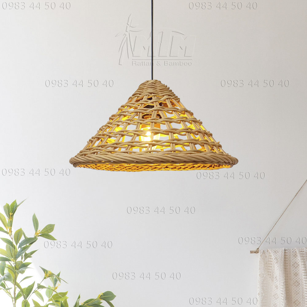 Đèn mây mtdm23 - đèn mây tre, đèn trang trí, đèn treo thả