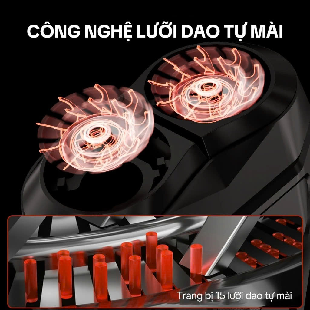 Máy cạo râu Enchen Mini X, 15 lưỡi dao tự mài, đầu cạo 3D, chống nước , BH chính hãng 12 tháng