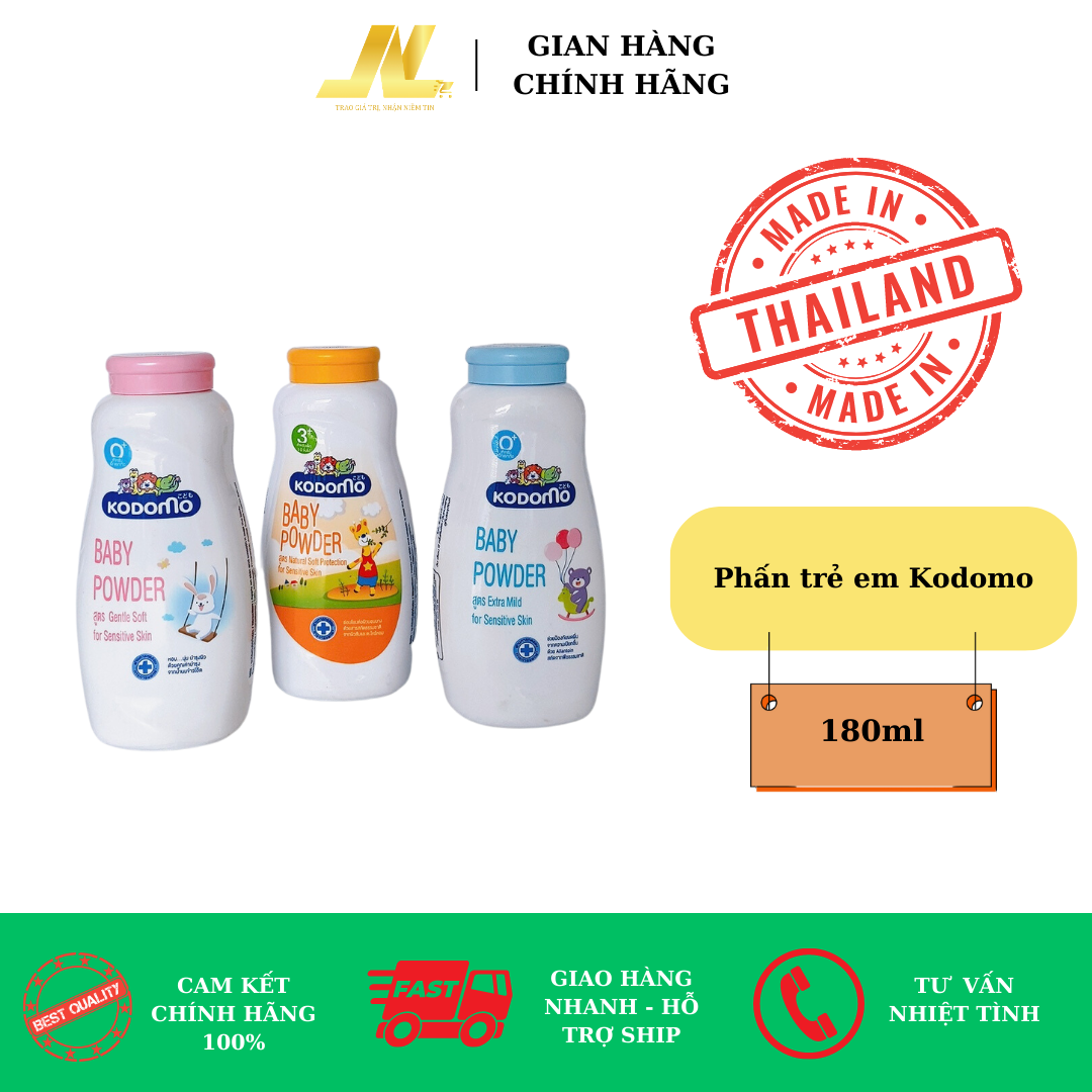 Phấn trẻ em Kodomo Baby Powder Thái Lan 180g