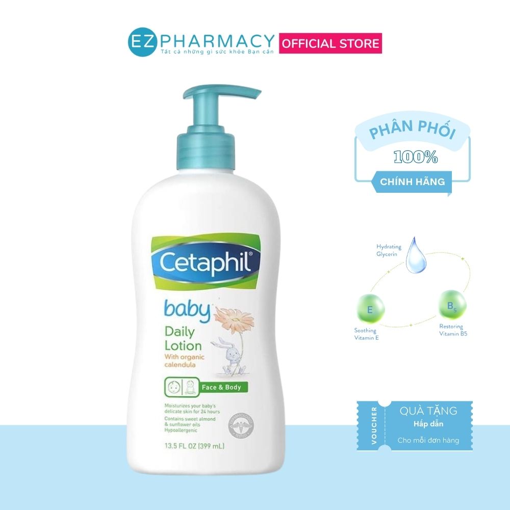 Sữa Dưỡng Da Cho Bé - Cetaphil Baby Daily Lotion With Organic Calendula 400Ml