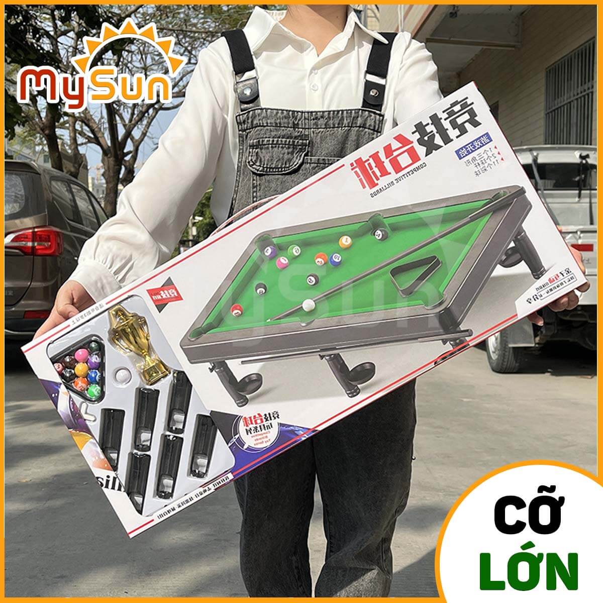Bàn bi a bida mini cỡ lớn cho trẻ em bé giá rẻ đồ chơi MySun