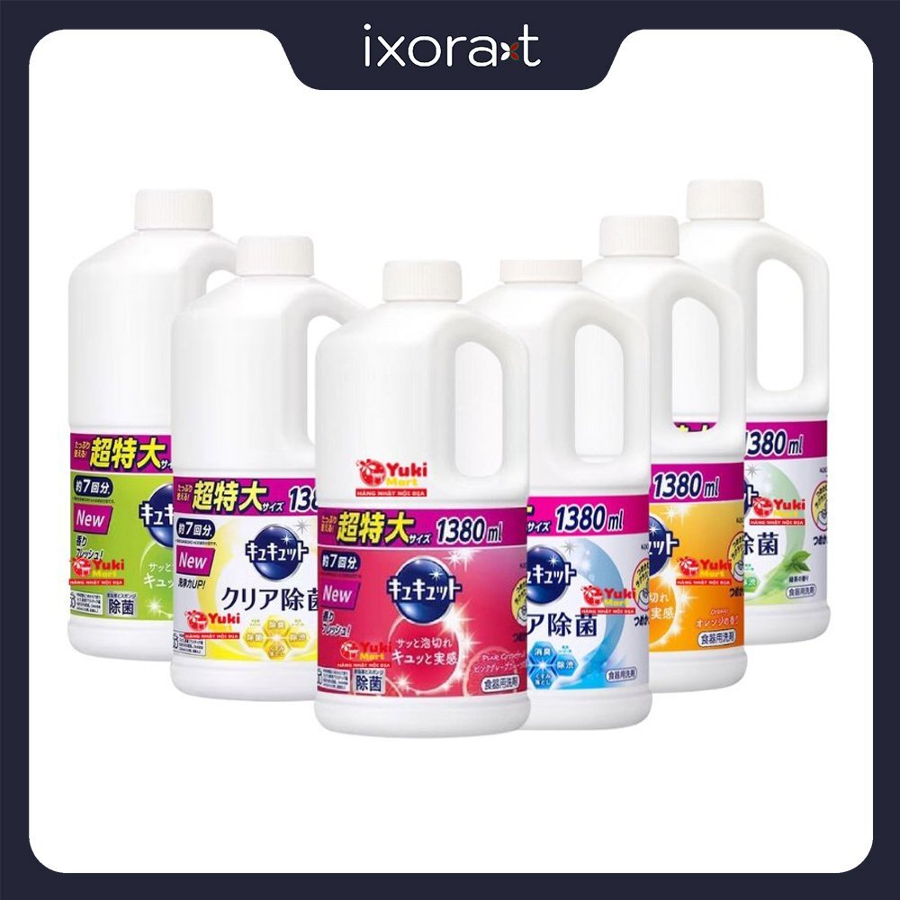 Nước rửa chén kao nhật bản 1380ml nhiều mùi hương