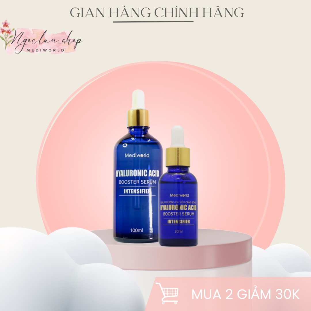 Serum ha Cấp Ẩm Căng Bóng Da HYALURONIC ACID Booster 100ml và 30ml - Mediworld