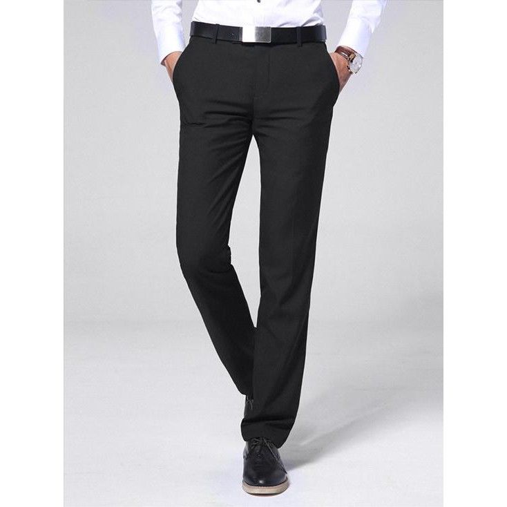 Quần tây nam trung niên vải dày mềm không ra màu loại quần tây nam ống suông vải cotton 2 da dày mát loại quần tây nam form rộng có size cho người 100kg loại quần tây phổ thông giá bình dân