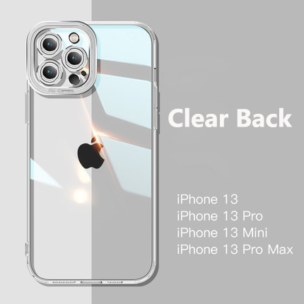 ALIGO Ốp Viền Vuông Trong Suốt Mạ Cho iPhone 14 Pro Max 13 12 11 Pro Max X XR 8 7 Plus SE 2020 XS Ma