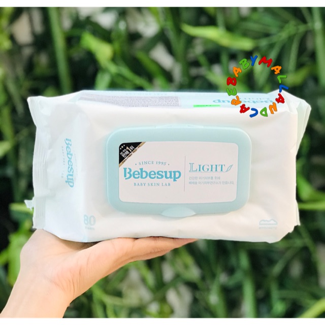 Sỉ thùng-10 gói Khăn giấy ướt không mùi cho bé sơ sinh BEBESUP Hàn Quốc