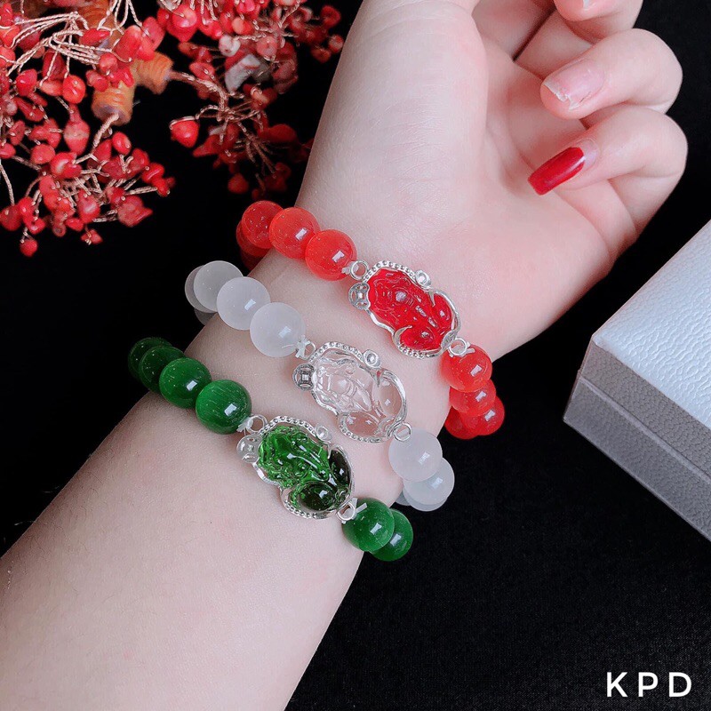 Vòng đá tỳ hưu, nghê bọc bạc phong thuỷ