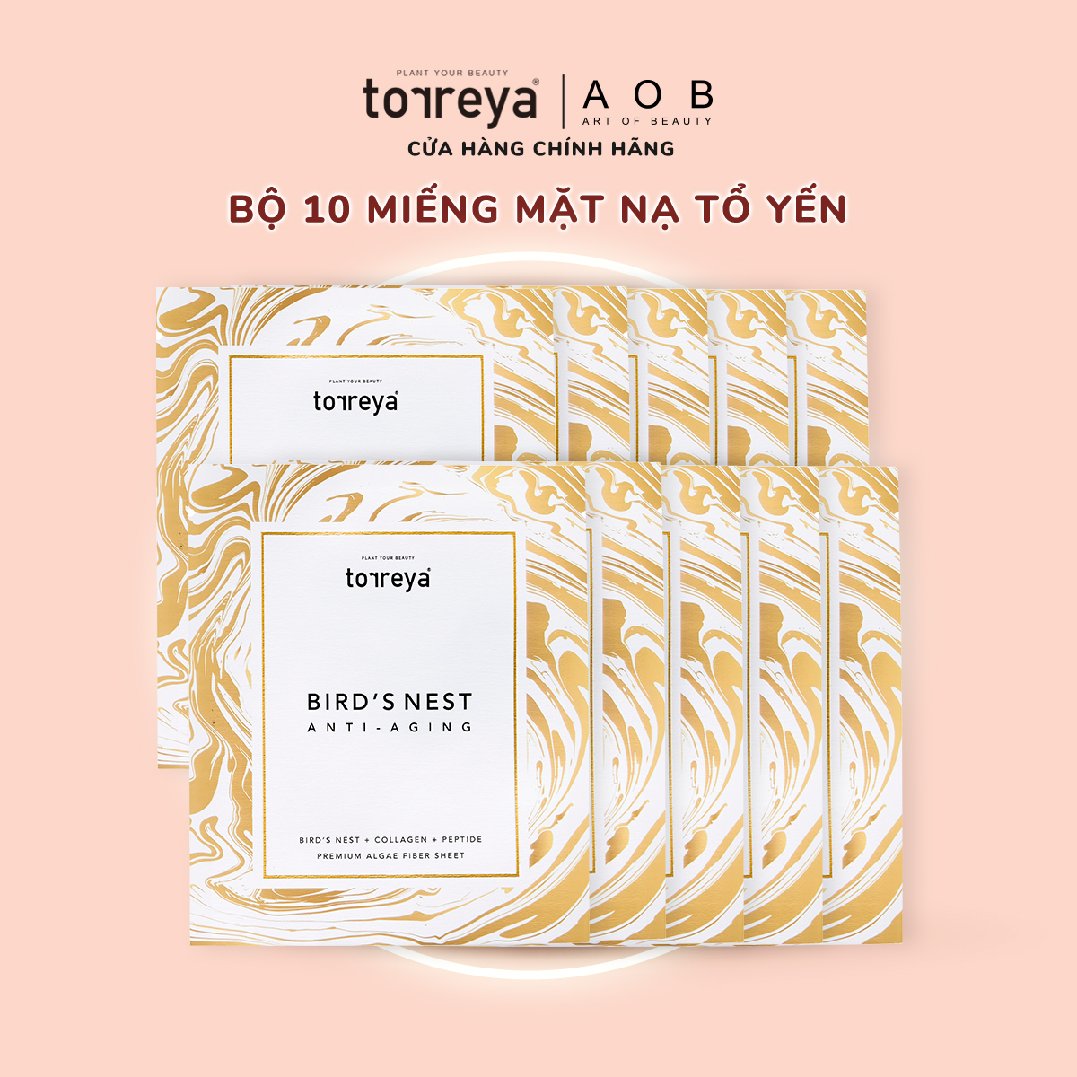 [Hàng Mới Về] [Combo 10] Mặt Nạ Dưỡng Da TORREYA BRID'S NEST ANTI-AGING MASK, Chiết Xuất Từ Tổ Yến (25gr)