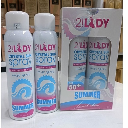 Xịt chống nắng 2lady crystal sun spray 3in1 👍 chống nắng, dưỡng trắng, giữ ẩm magic skin