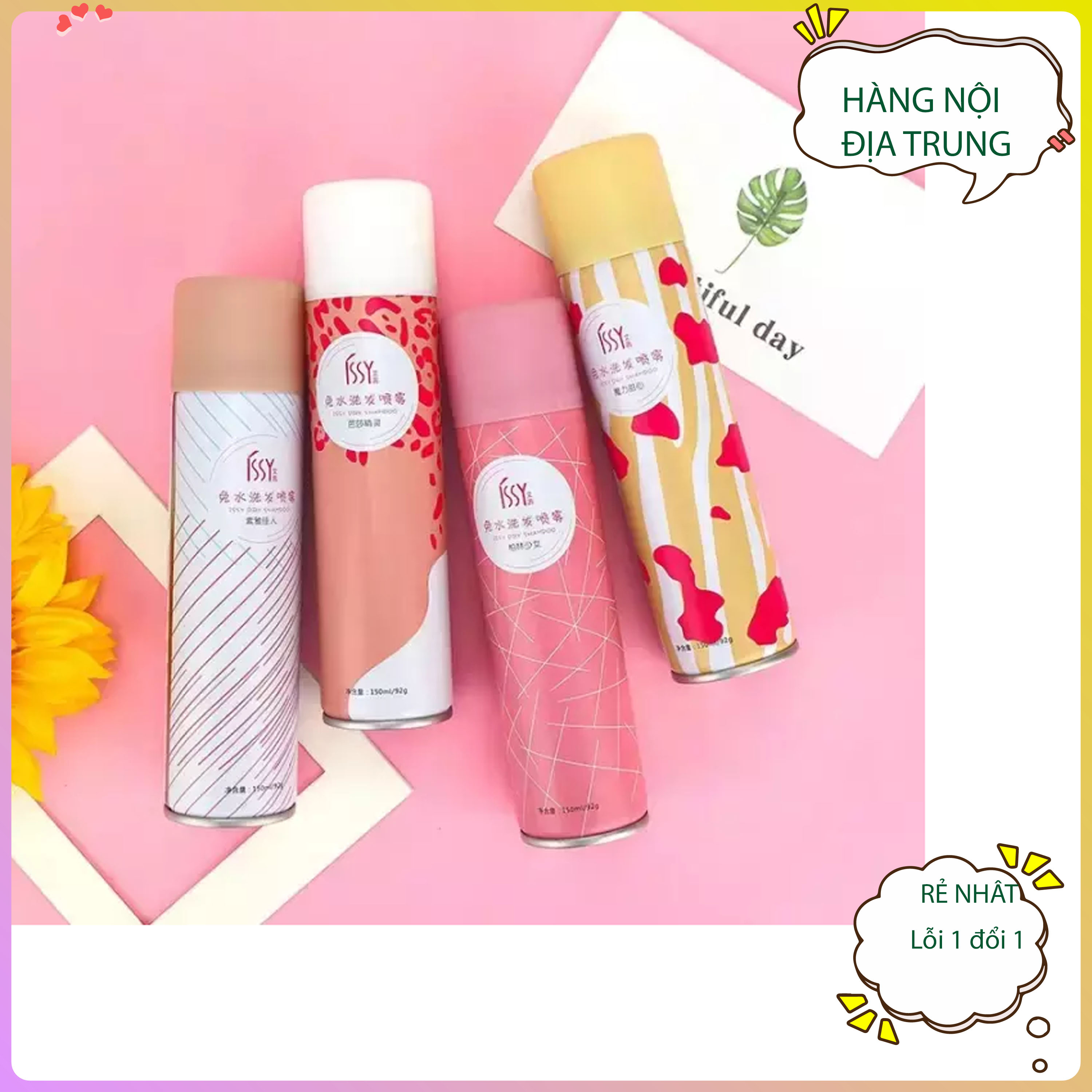 Dầu gội khô dạng xịt ISSY nội địa trung Dầu gội đầu khô issy làm sạch và hết bết dính dầu giá rẻ