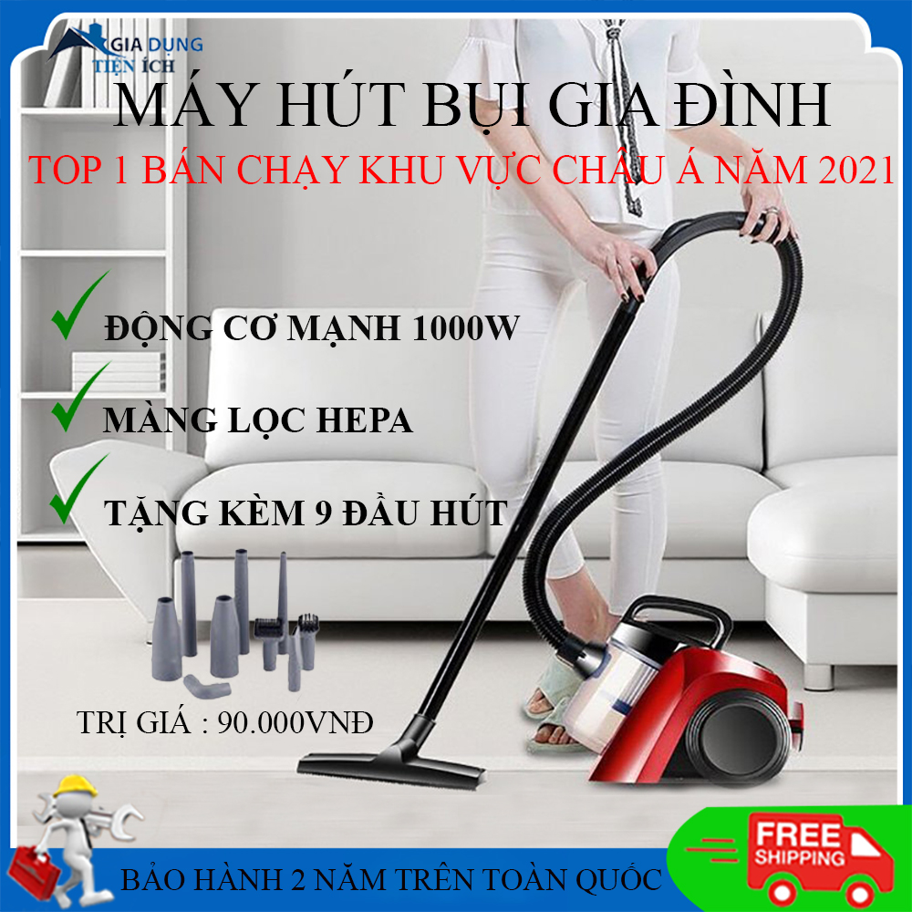 Máy hút bụi gia đình. Máy hút bụi công nghiệp cao cấp công suất lớn, lực hút khoẻ, đầu hút đa chức năng dễ dàng hút mọi ngóc ngách. Bảo hành 2 năm toàn quốc, đổi trả 7 ngày