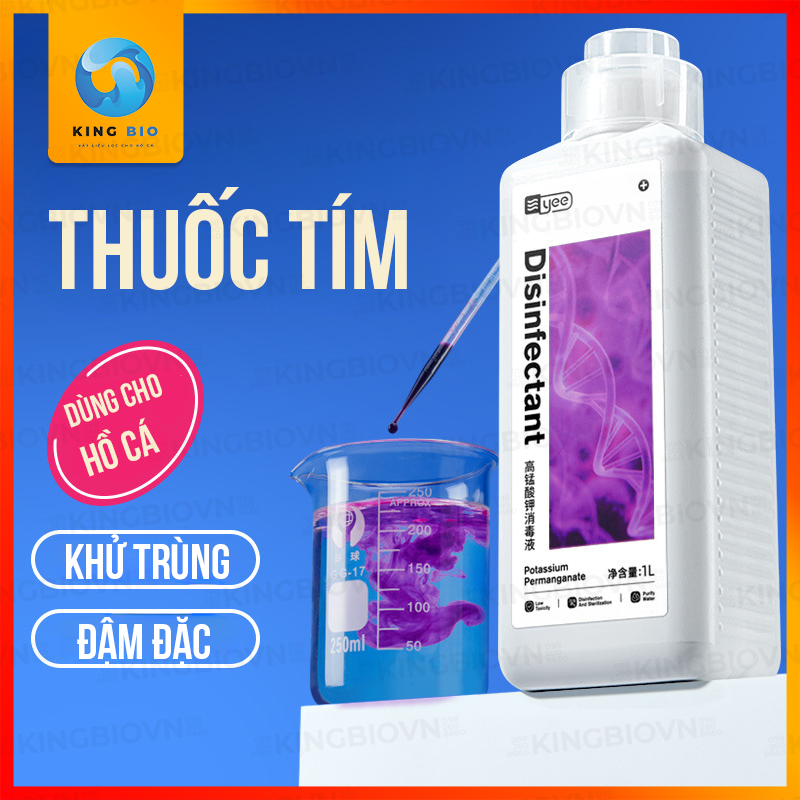   Chai 600ml  Thuốc tím Yee Disinfectant - dung dịch Kali Permanganat khử trùng diệt khuẩn cho bể cá 
