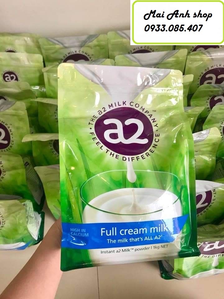 Sữa bột cao cấp nguyên kem A2 của Úc túi 1kg thơm ngon, giàu canxi