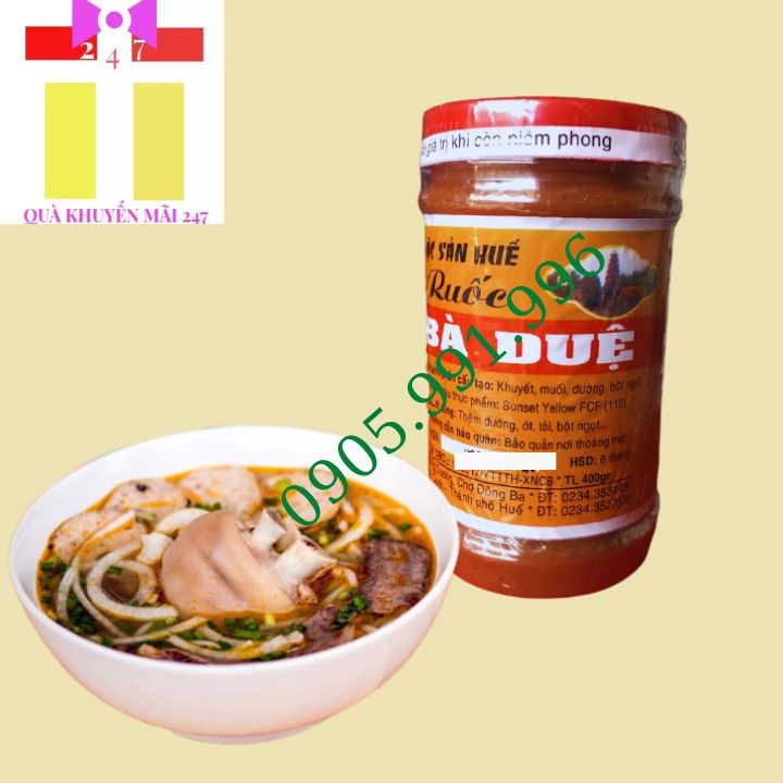 Mắm ruốc Bà Duệ 380g chuẩn vị bún bò Huế- Quà khuyến mãi 247