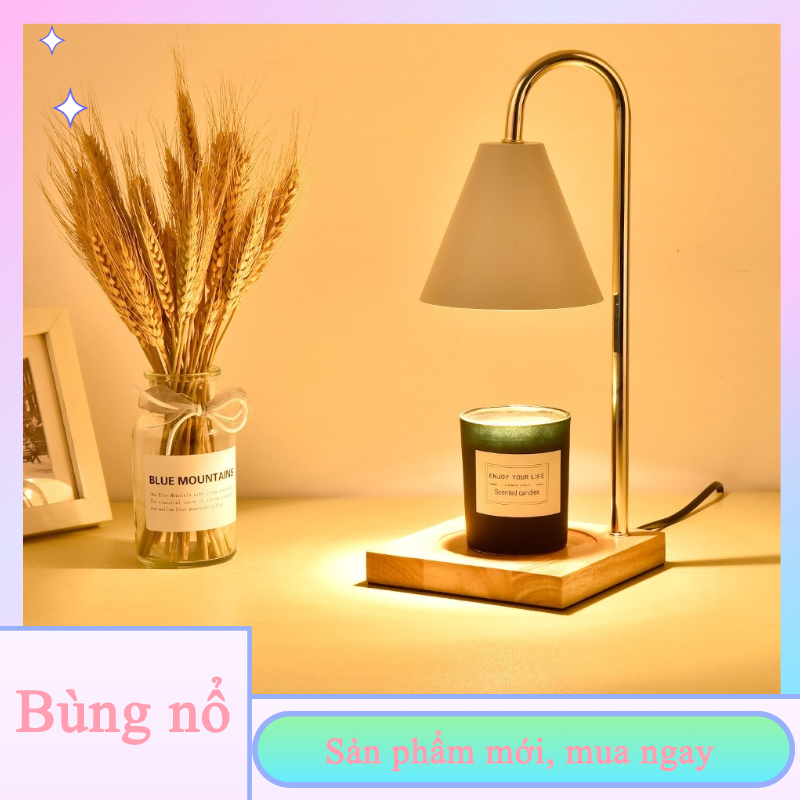 Hương thơm đèn sáp sáp sáp sáp thơm tinh dầu nóng chảy nến sáp sáp sáp đầu giường gỗ nhỏ ban đêm đèn bàn bầu không khí