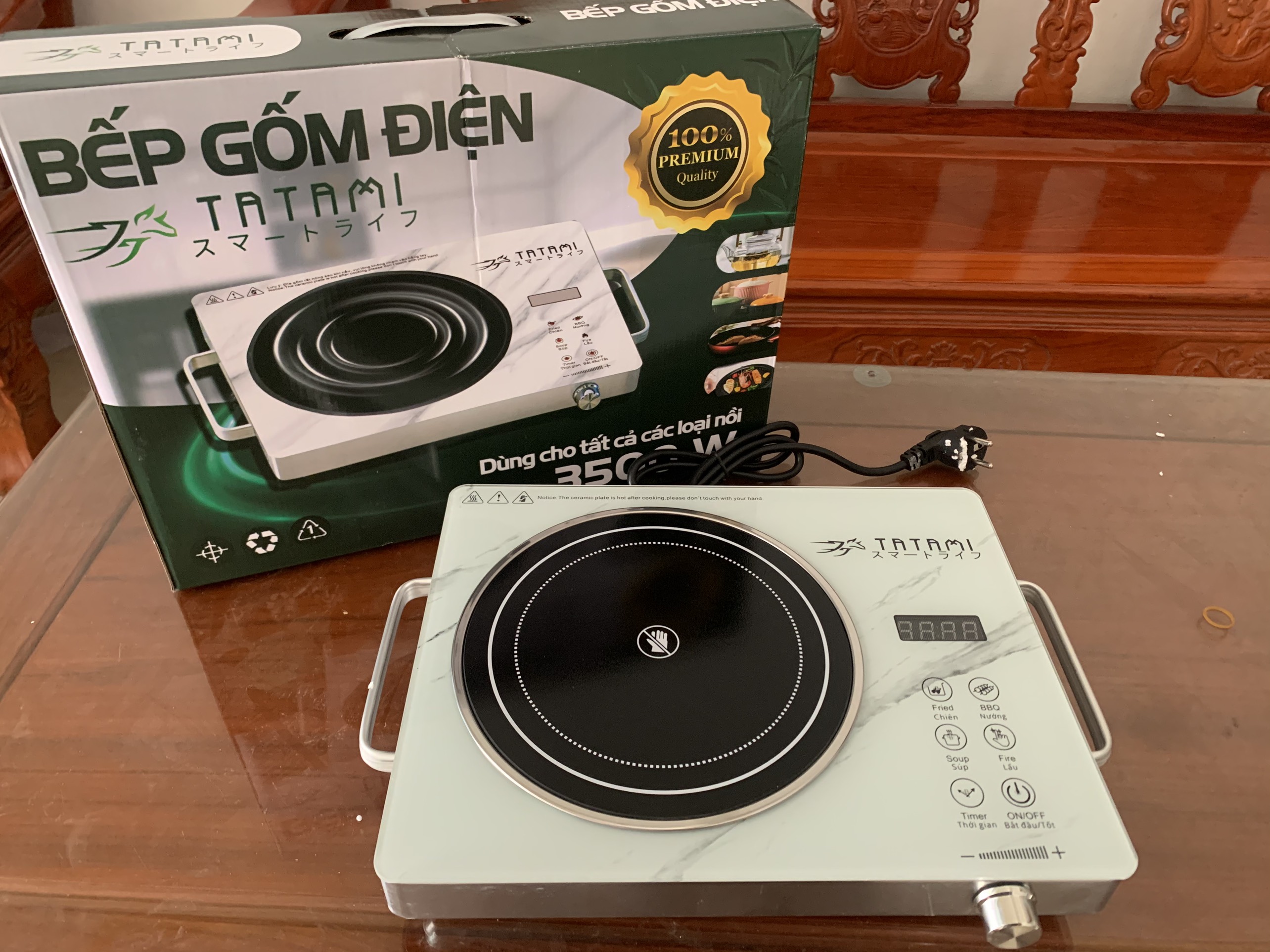  Bếp hồng ngoại Tatami đa năng công suất cao 3500W không kén nồi - Bếp gốm điện Tatami 