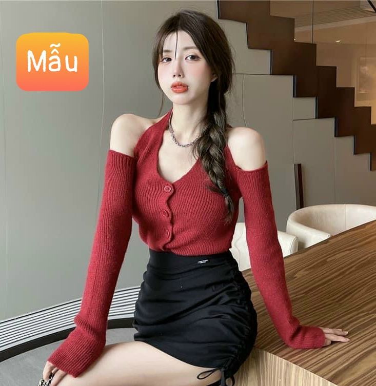 Áo thun gân tay dài khoét vai siêu hot