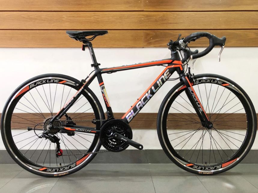 Xe Blackline 700C-02 tay cong - New Phuộc nhôm
