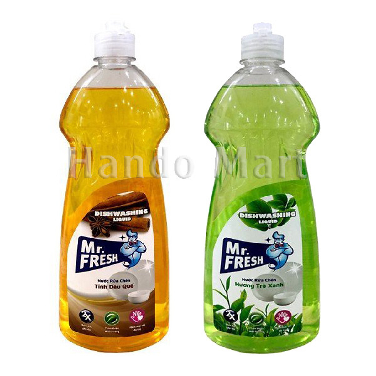 Nước rửa chén Mr.fresh 790ml hương tinh dầu quế- tinh dầu trà xanh