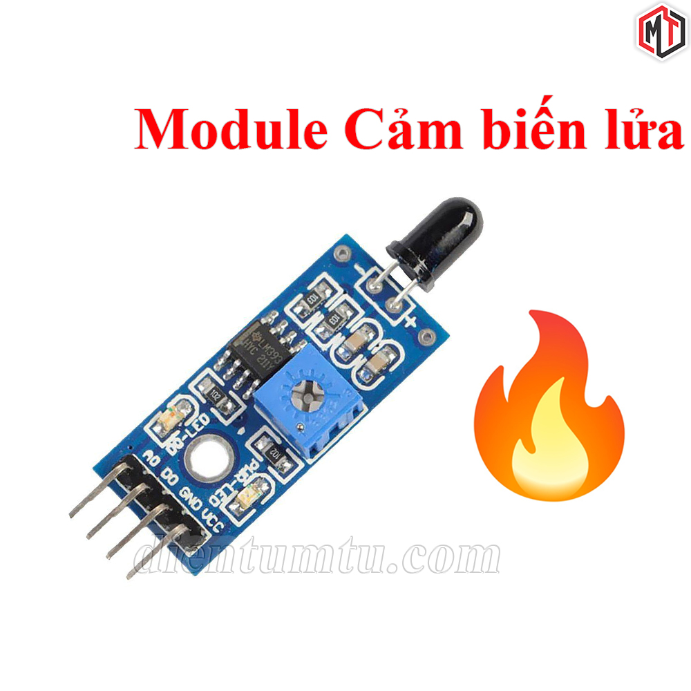 Module cảm biến lửa, Mạch cảm biến phát hiện ngọn lửa Flame sensor - làm mạch báo cháy