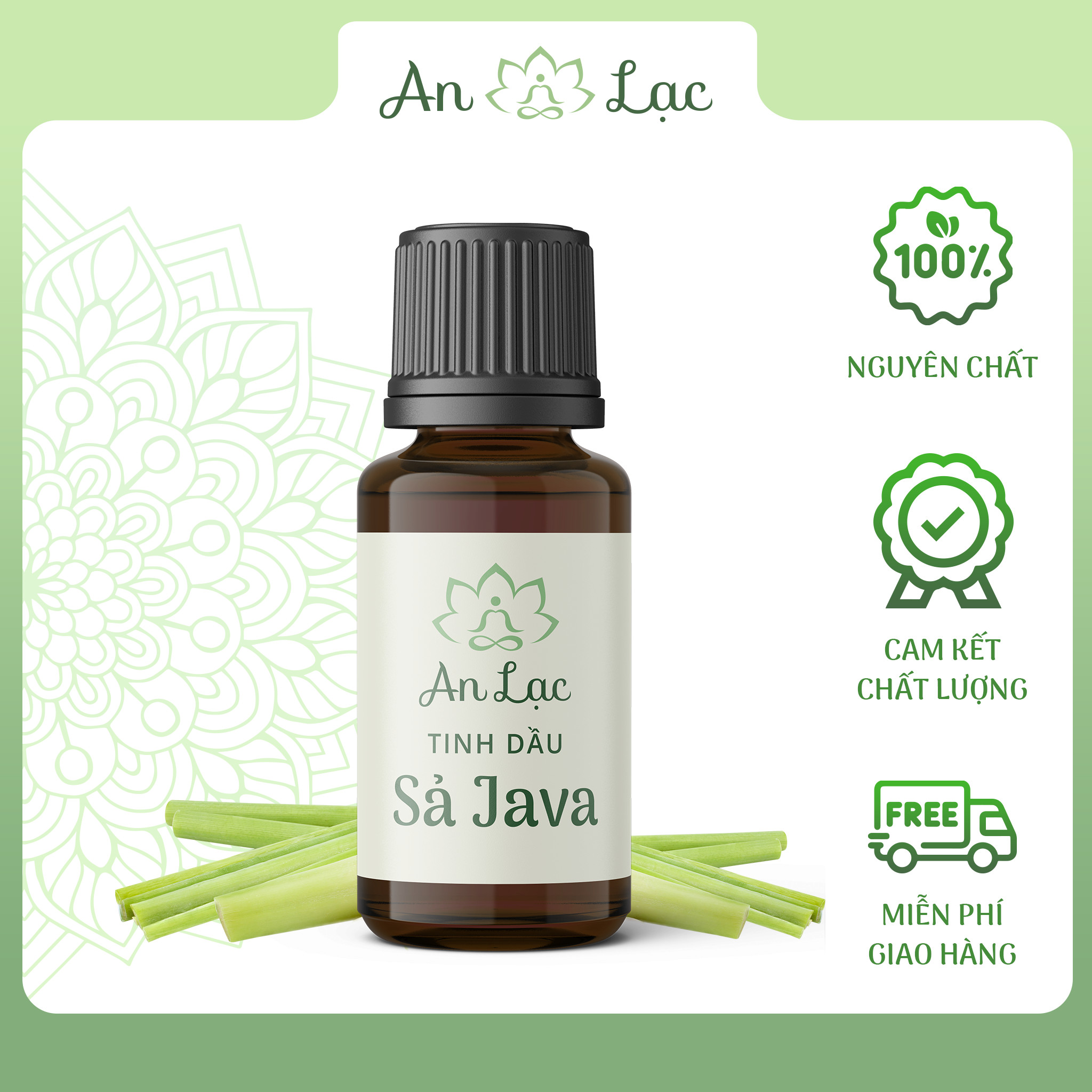 Tinh dầu sả java, Tinh dầu thơm phòng, xông mặt, mũi, massage body sả java