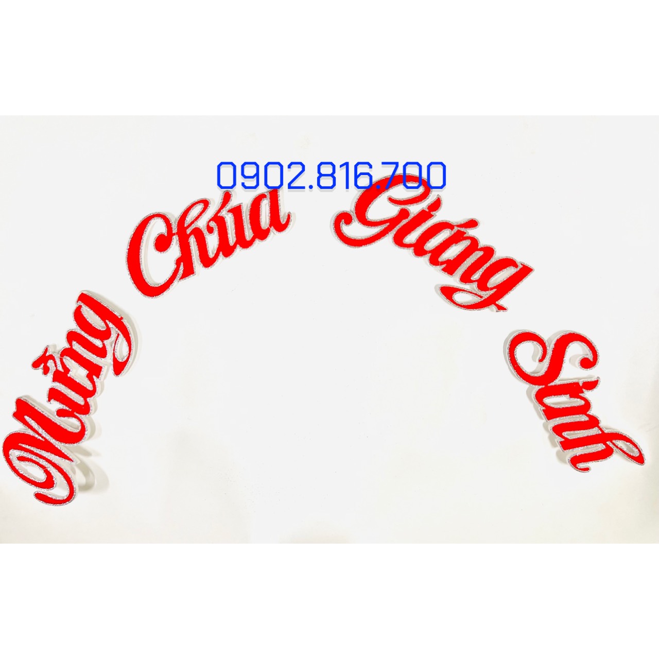 Chữ Merry Christmast Vinh danh Thiên Chúa trên trời Mừng chúa giáng sinh bằng mouse xốp trang trí hang đá noel giáng sin