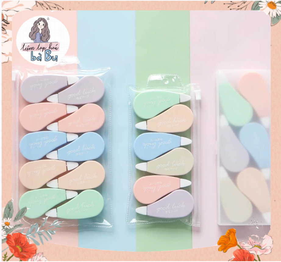 Bút Xoá Kéo Ruột 5M Tông Màu Pastel