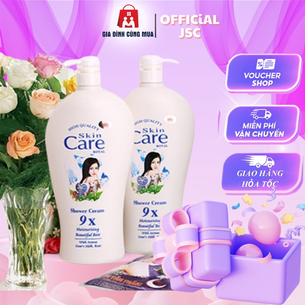 [Combo 2 Chai] Sữa Tắm Care Chai Siêu To 1200ml/Chai Hương Thơm Quyến Rũ - Sữa Tắm Dê Care Cho Làn Da Mịn Màng Như Lụa