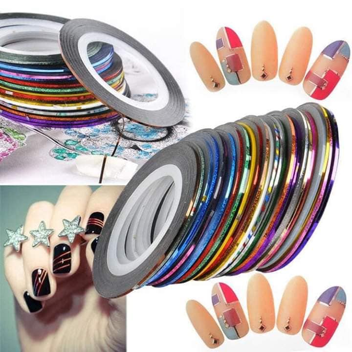 Set dây line kim tuyến trang trí nail