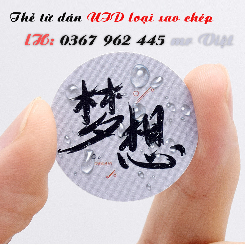 [01 sticker]Thẻ từ UID 13.56mhz miếng dán 3M dùng cho thang máy khóa điện chống nhiễu điện từ đọc ghi tốt
