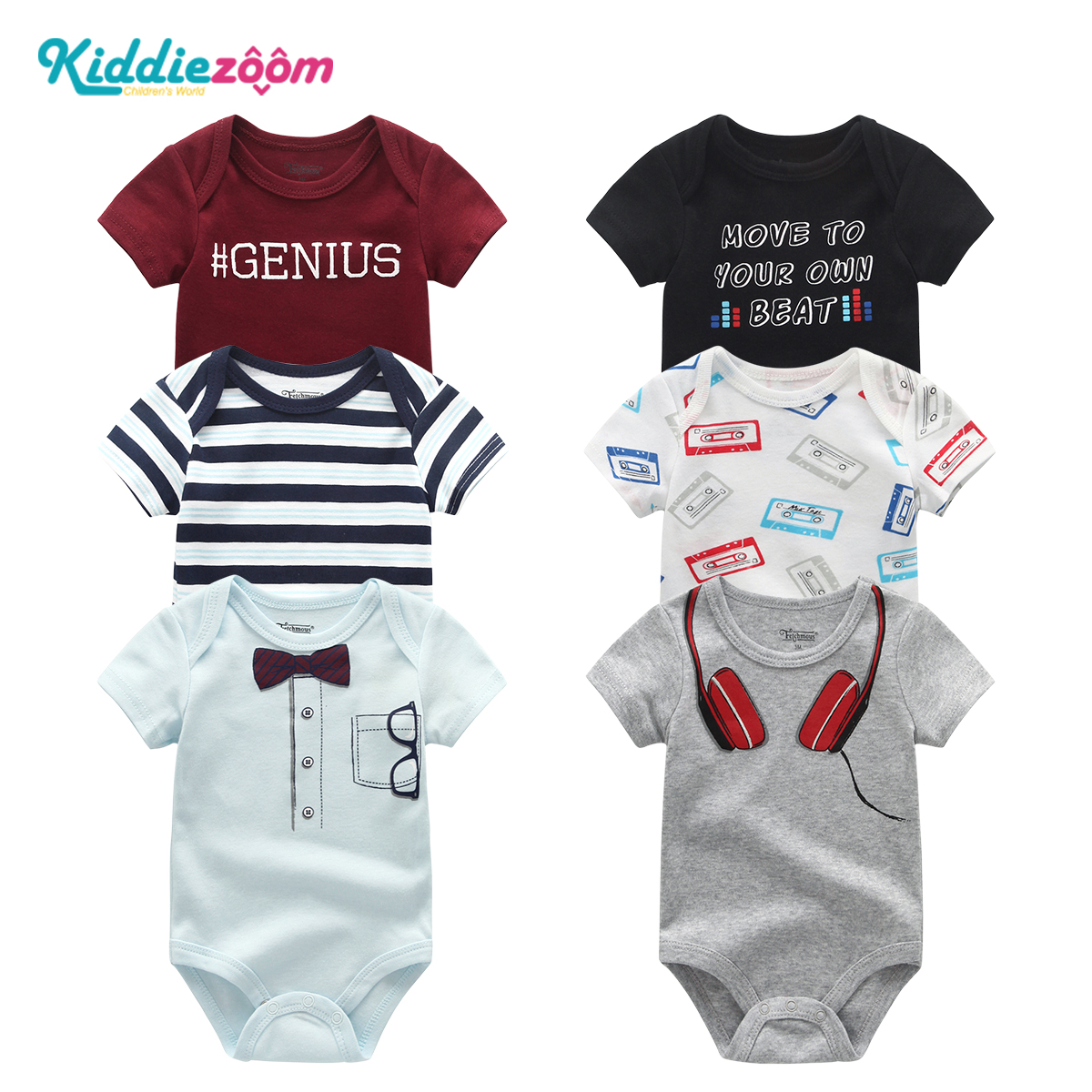 Kiddiezoom 3PCS baby romper newborn bodysuit clothes