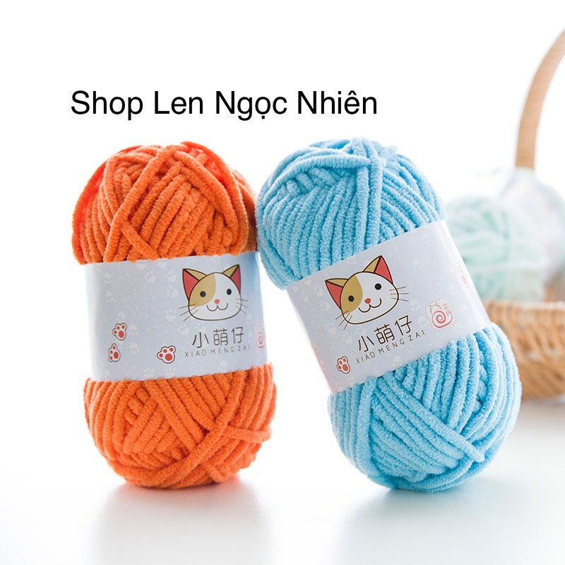 Len Nhung Mèo mềm mịn cuộn 50gr