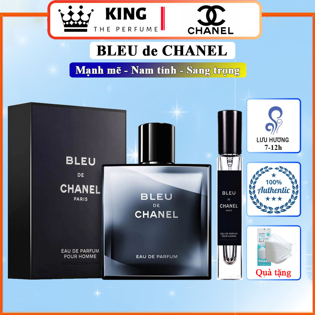 Nước hoa nam cao cấp bleu edp - hương thơm gợi cảm, sang trọng, chai chiết 5-10-20ml