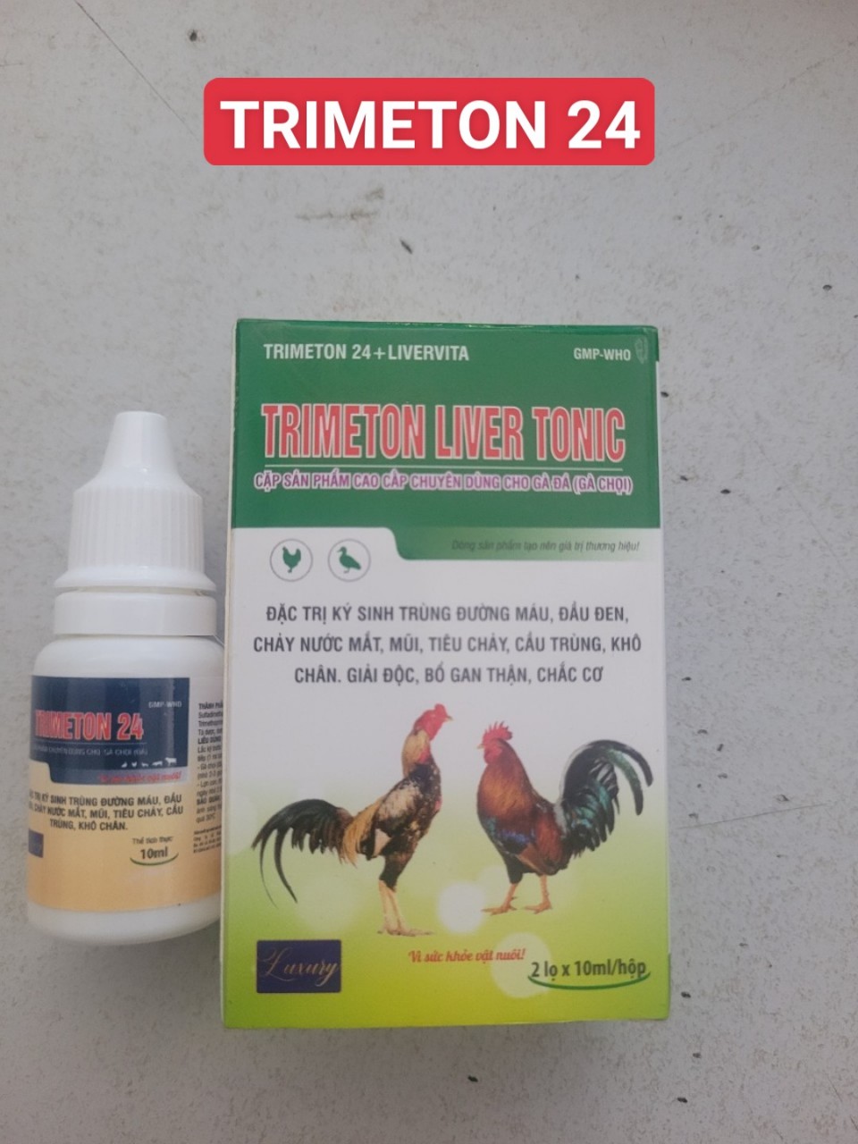 Trimeton 24 lọ 10ml, ký sinh trùng máu, đầu đen trên gà