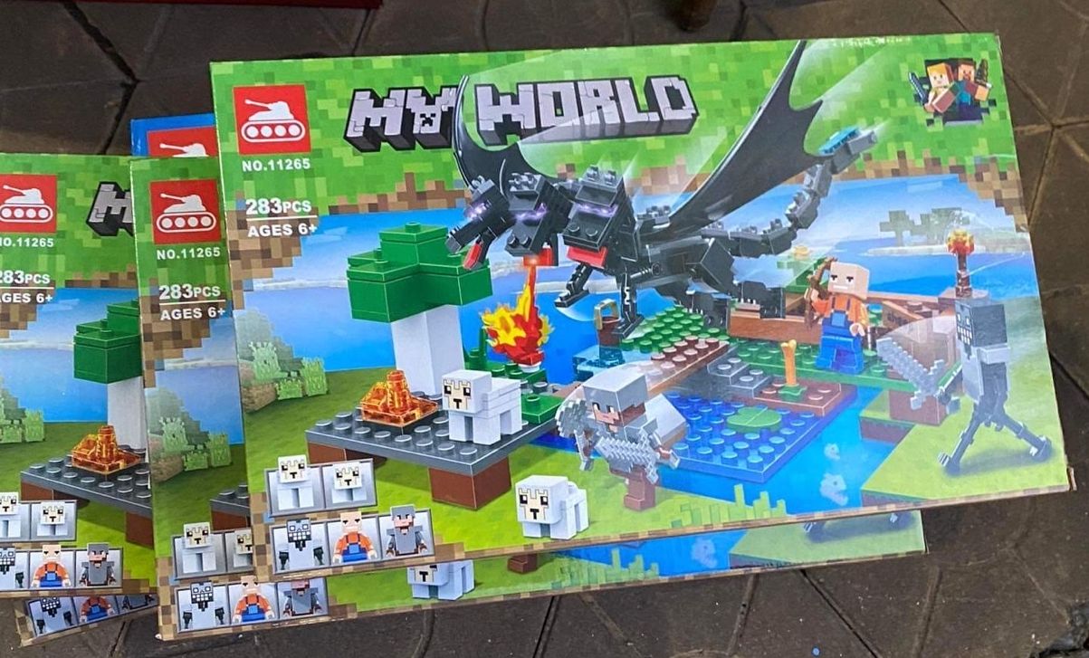 [Có sẵn] LẮP RÁP XẾP HÌNH LEGO MINECRAF MY WORLD SY 1049 MG 200 : CUỘC CHIẾN RỒNG ENDER 366 MẢNH