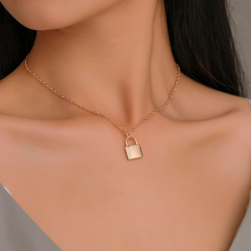 Dây Chuyền BẠC Mặt Hình Ổ Khóa Thời Trang Cho Nữ