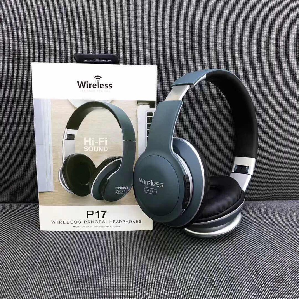 Tai Nghe Bluetooth, Tai Nghe Có Mic Chụp Tai P17 Âm Thanh Sống Động, Bass Mạnh, Chống Ồn Tốt - Bảo Hành 12 Tháng