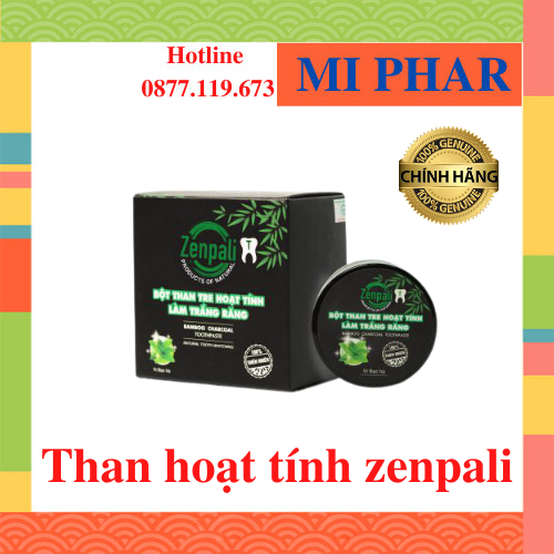 Bột than tre hoạt tính trắng răng ZENPALI Chuẩn Chính Hãng -
