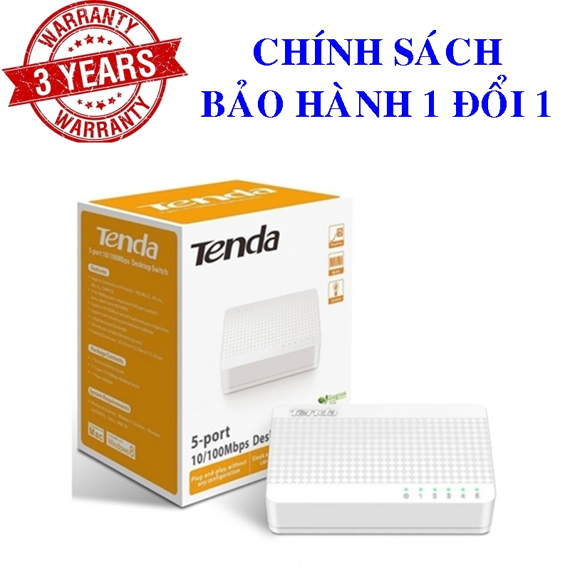 Bộ chia mạng Switch 5 port 10/100 Tenda S105 (5 cổng)