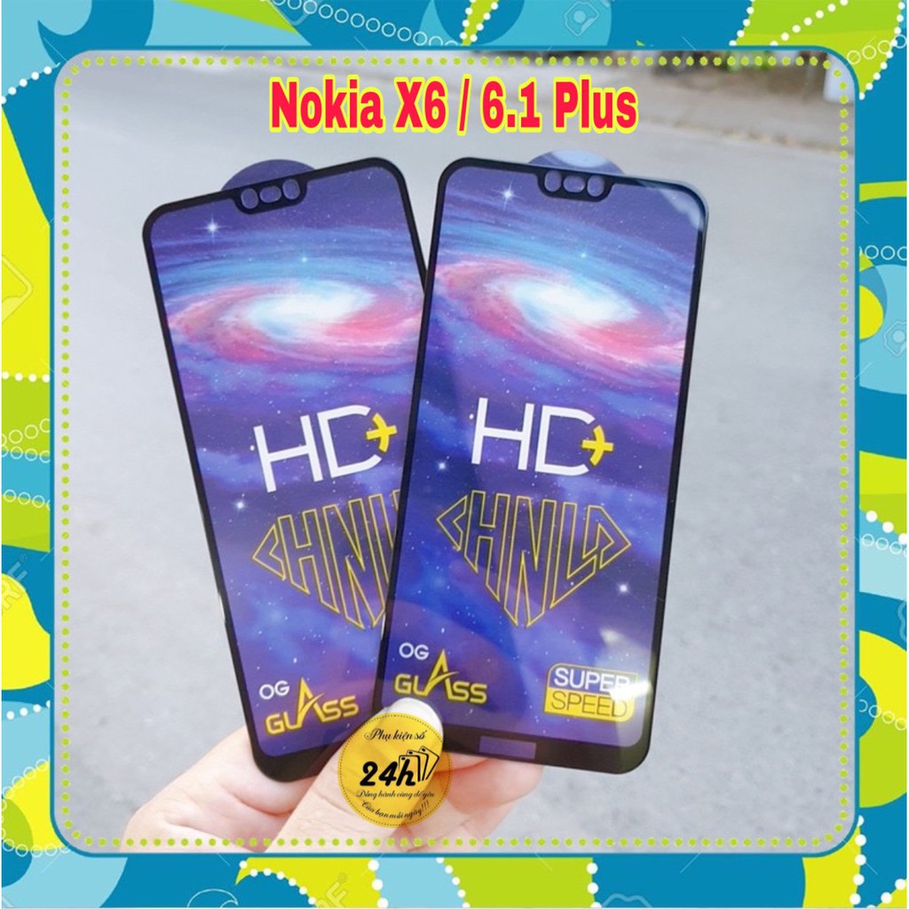 Kính cường lực nokia 7.2 , 8.1 , nokia 5.1 plus , 6.1 plus, x5, x6, x7, nokia 7 plus cường lực full màn