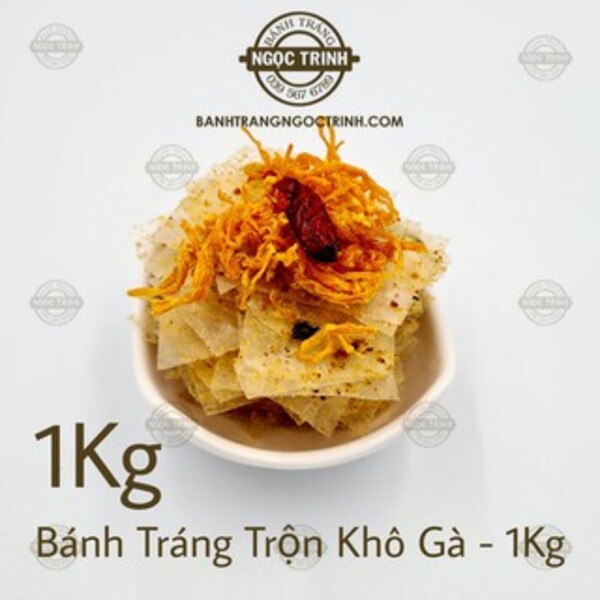 Bánh tráng trộn khô gà siêu ngon bánh tráng Ngọc Trinh