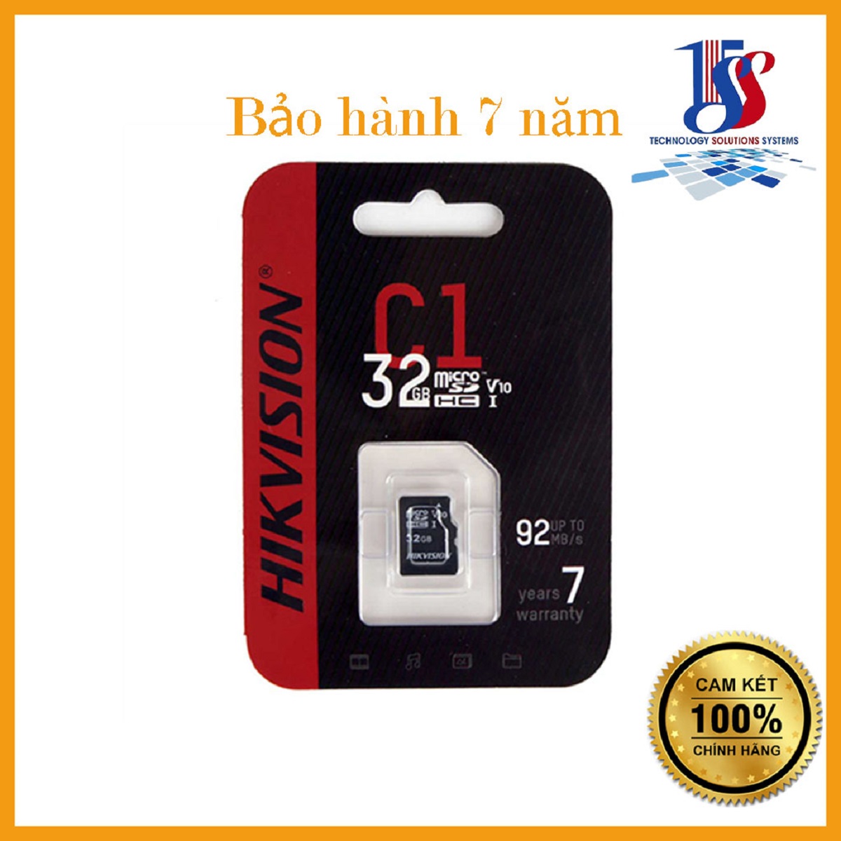 Thẻ nhớ HIKVISION 32GB microSD HS-TF-C132G class 10, up to 92mb s