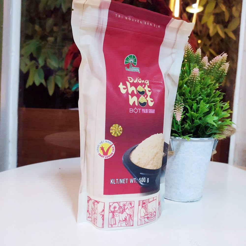 [ĐẶC SẢN AN GIANG] Combo 2 túi Đường thốt nốt bột hữu cơ hiệu Thảo Hương (thơm mịn, không vón cục, bảo quản lâu, Túi zipper tiện dụng) - HSD 01 năm