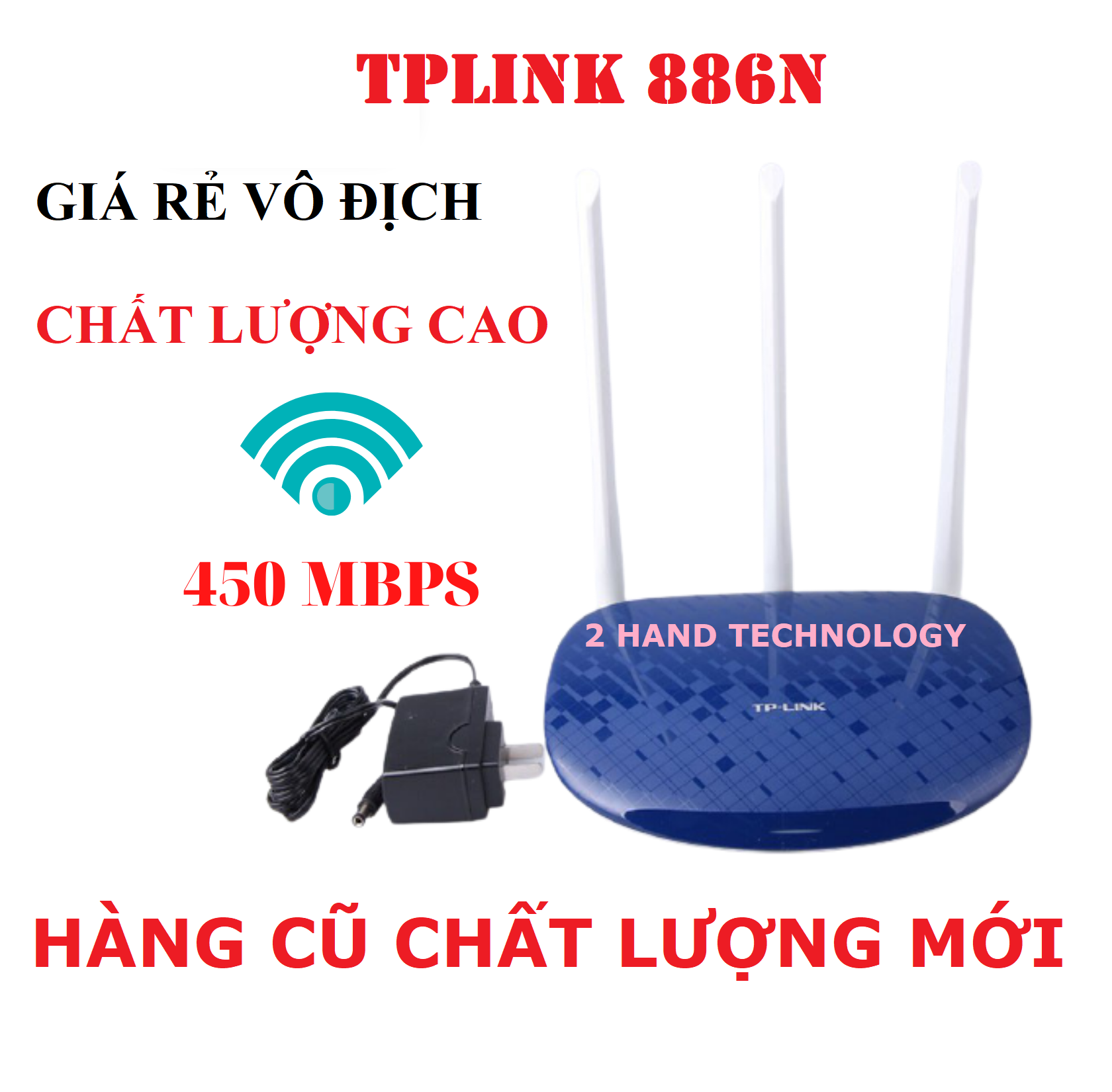 [LIKE NEW 95%] Bộ phát wifi 3 râu TPLINK 886N Tenda F3 giá rẻ chuẩn N tốc độ cao, router wifi xuyên tường, cục kích sóng wifi không dây, modem wifi củ phát wifi