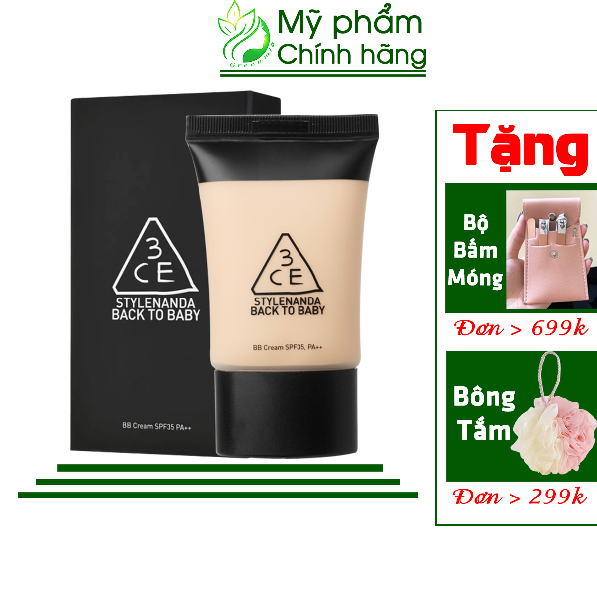 Kem nền 3ce bb cream stylenanda back to baby 30ml