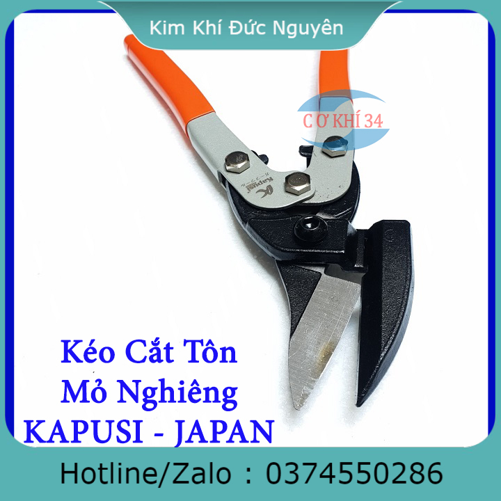 Kéo cắt tôn, kéo cắt tôn kapusi janpan 10 inch cao cấp kim khí đức nguyên