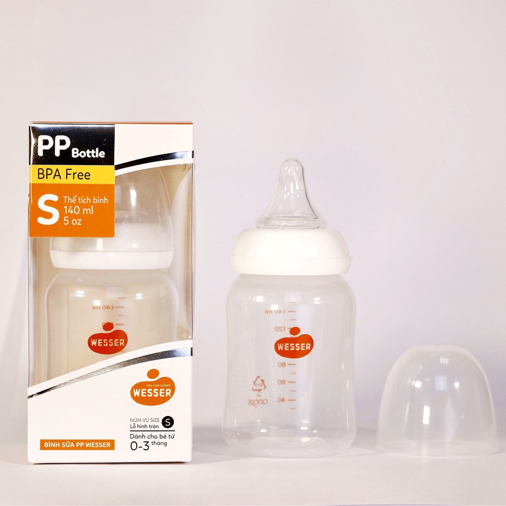Bình sữa Wesser PP (cổ hẹp) 140ml